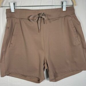 Yogalicious Tan Athletic Shorts with Pockets